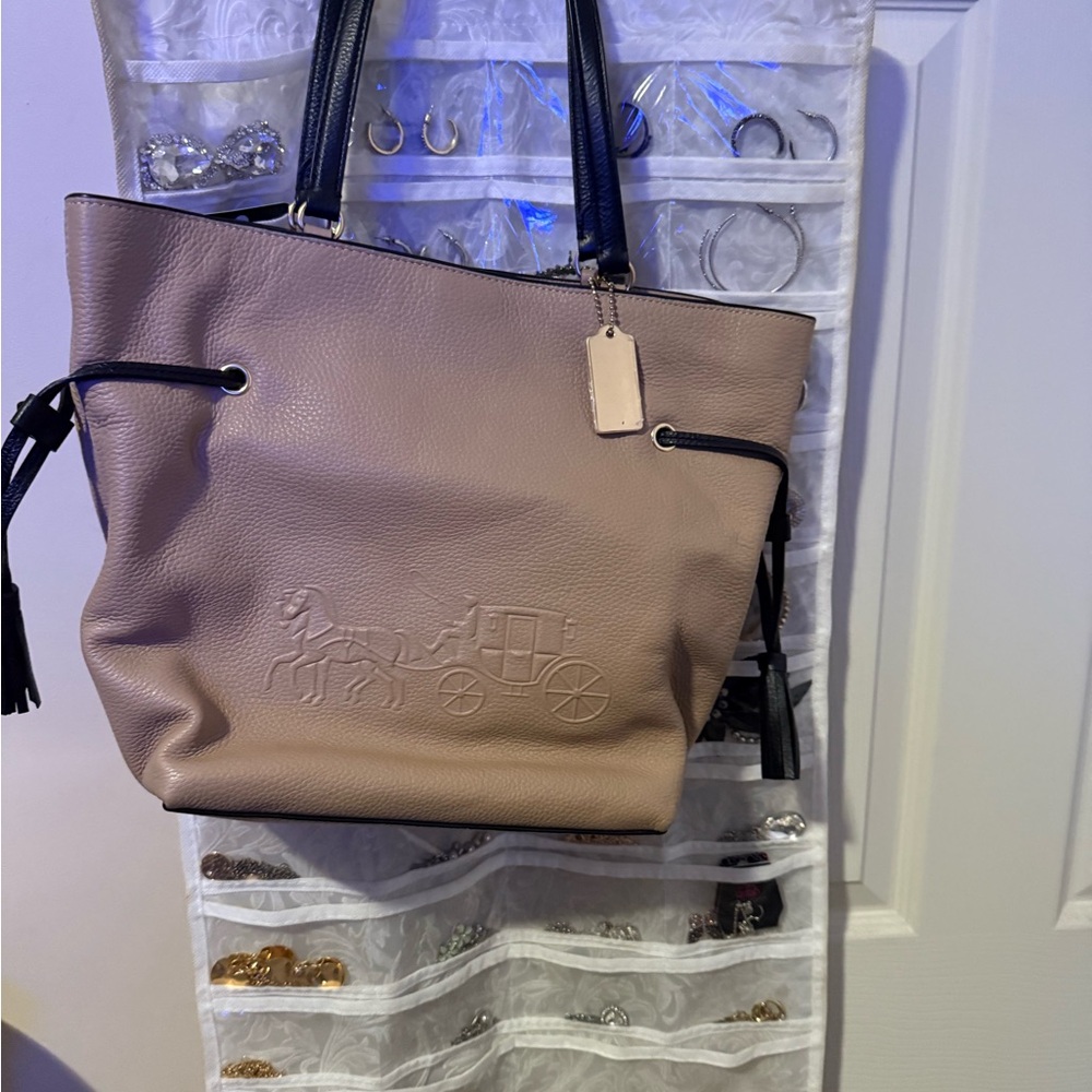 Coach Tan Leather Tote Bag
